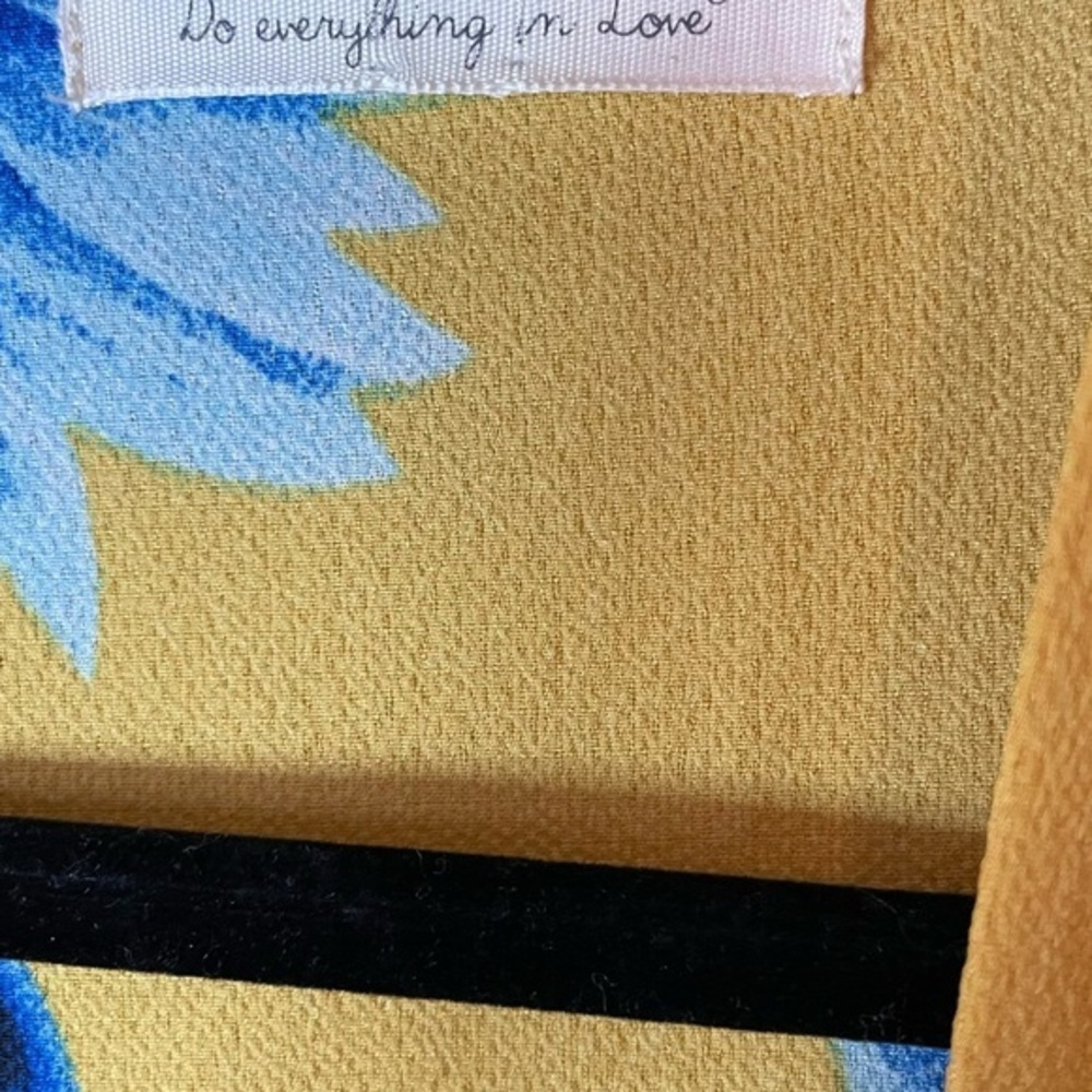 Anthropologie Do Everything In Love Yellow Floral Vibrant Cardigan Beach Kimono - Picture 6 of 8